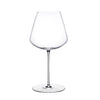 Elegant Red Wine Glass from the Stem Zero Collection by Nude Glass, shown empty on a white backdrop