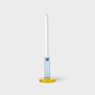 Bole Candle Holder S blue/ yellow