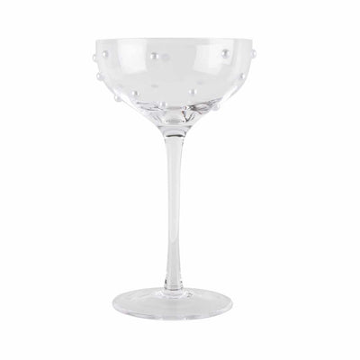 Drink Pearls Cocktail Glass - cocktail or champagne glass with decorative pearls by Lepelclub