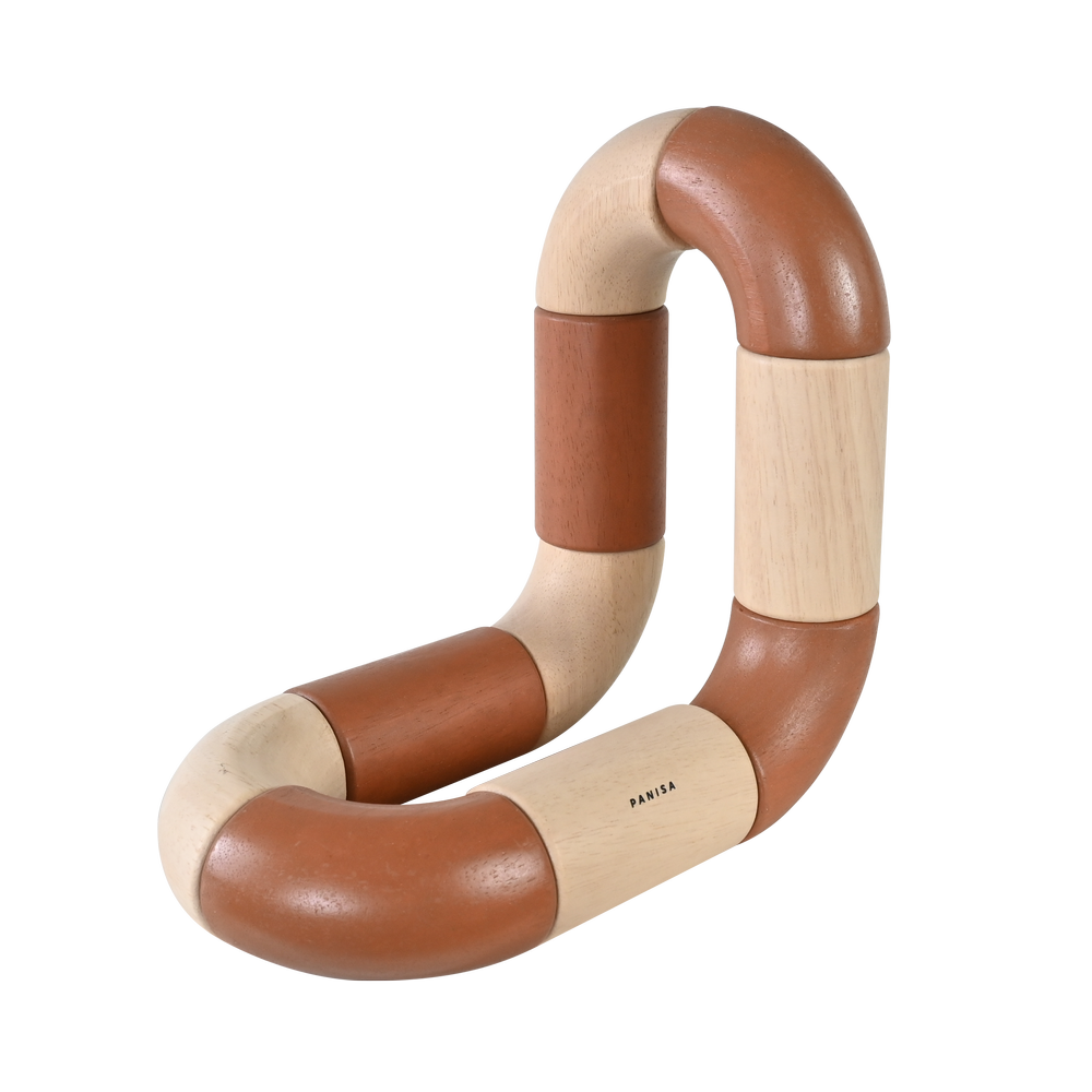 Loop Bookend in Wood