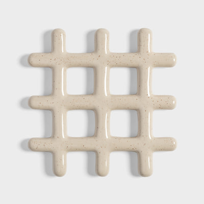 Trivet Grid - Beige Speckle