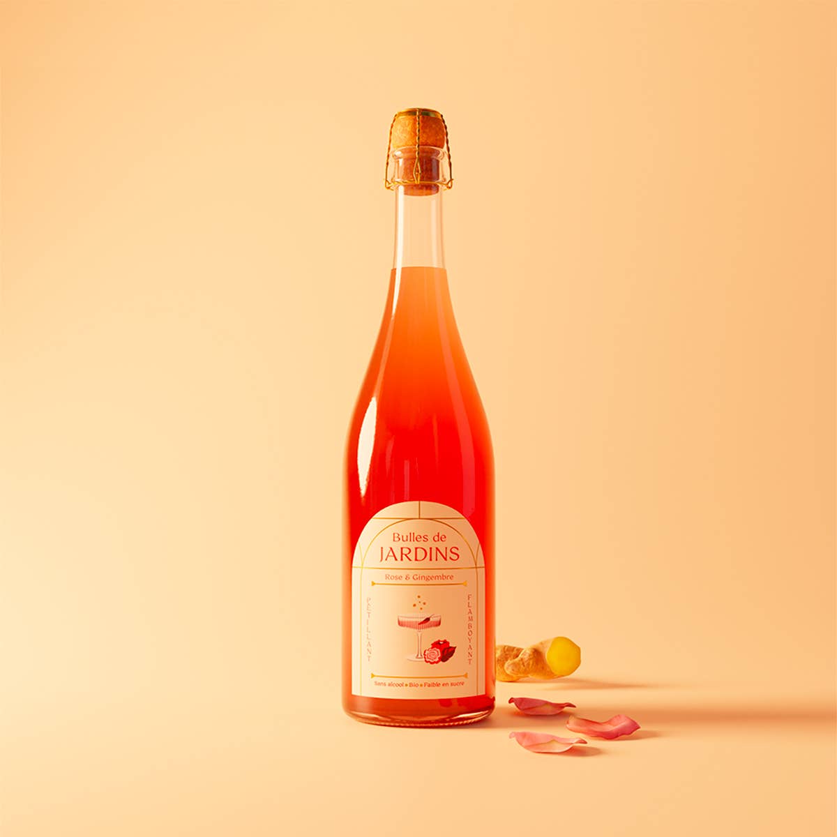 Organic alcohol-free sparkling - Rose & Ginger