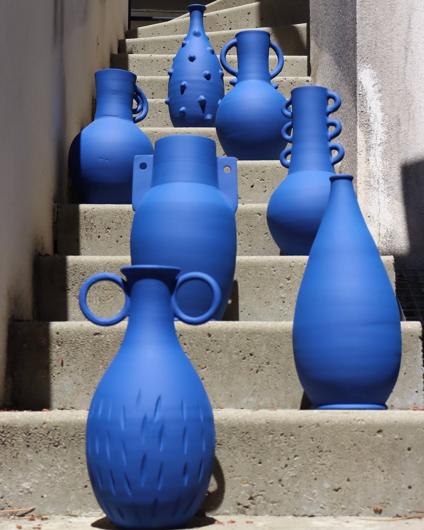 Zilil Vase - Matte Blue