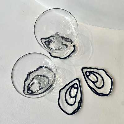 Set of 4 Oyster Cocktail Serviettes - Venus