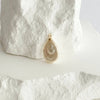 natural seawater pearl charm pendant with gold clasp