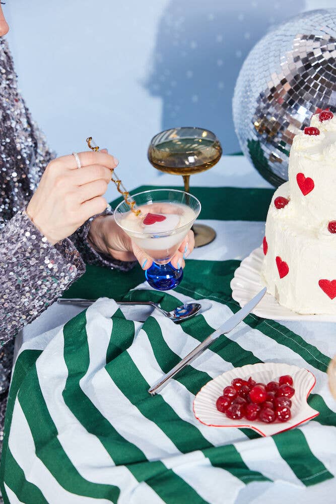 Table Cloth Love: Green & Light Blue