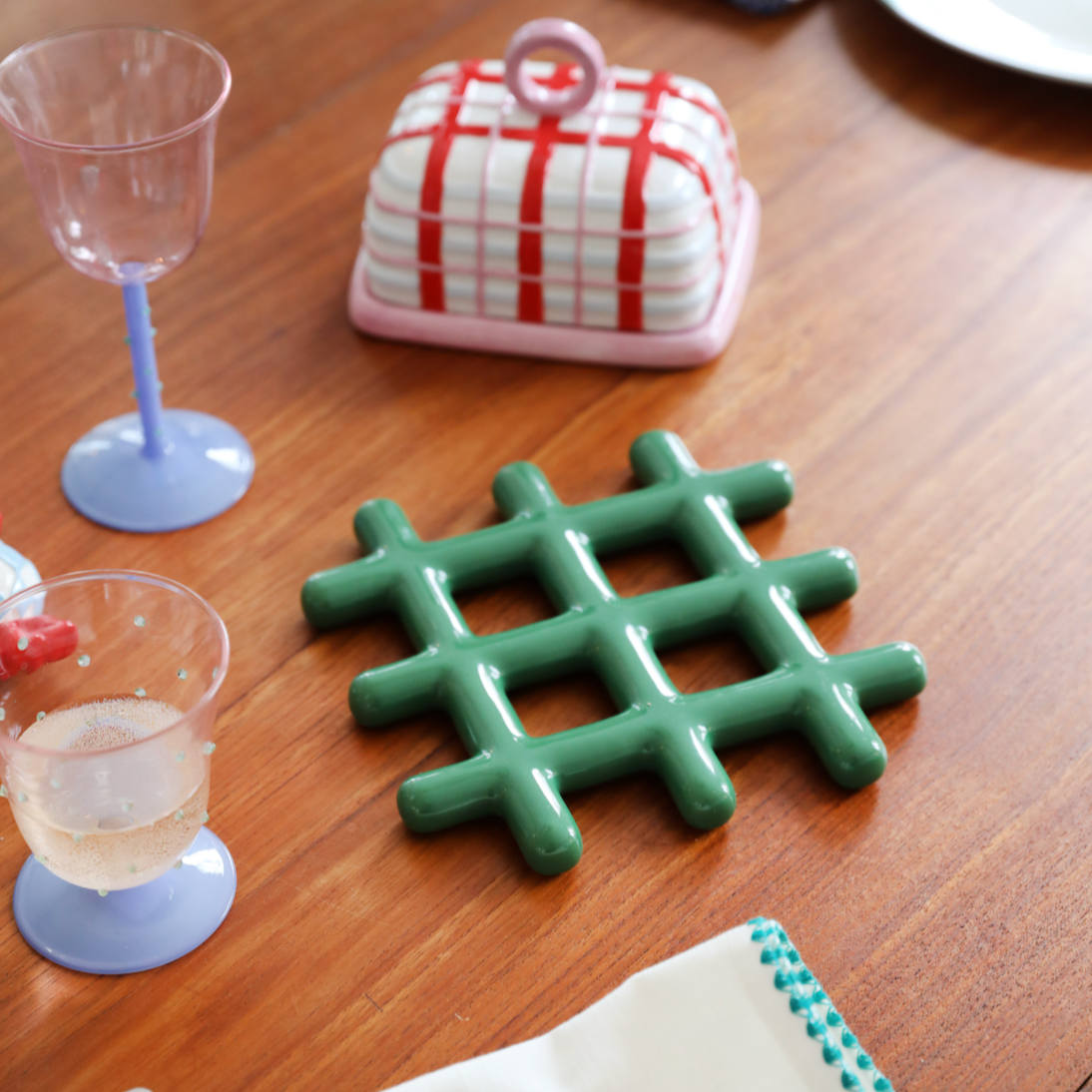 Trivet Grid - Green