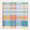Colorful plaid pattern on a white background