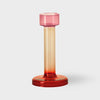 Bole Candle Holder M pink / red