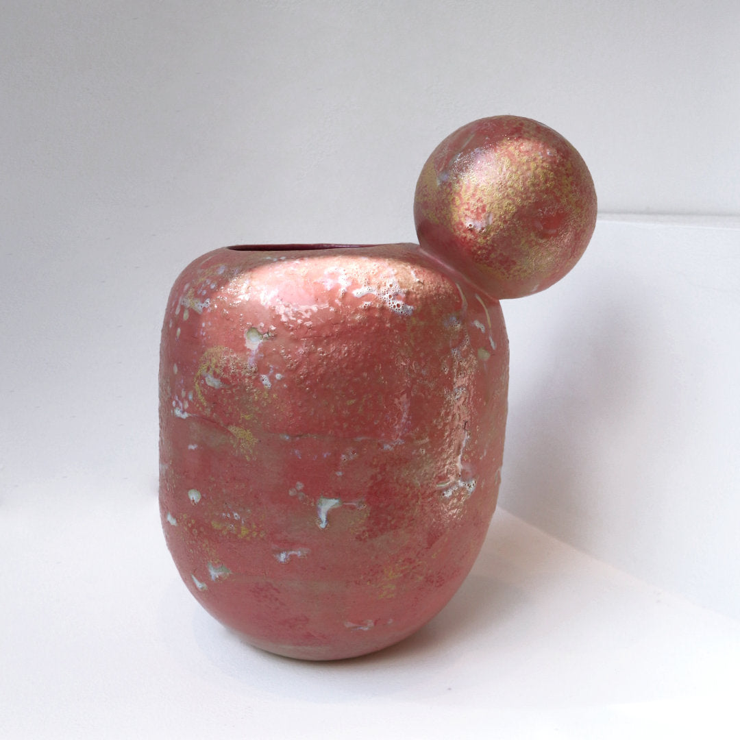 Pink Moons Vase by Sabine Dietrichkeit