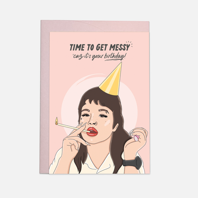 Messy birthday - greeting card