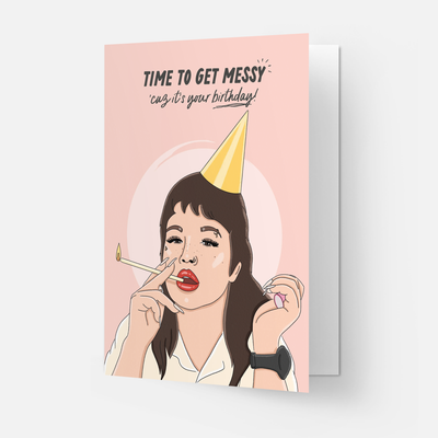Messy birthday - greeting card