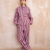 Cotton Pyjamas in Lilac Stripe