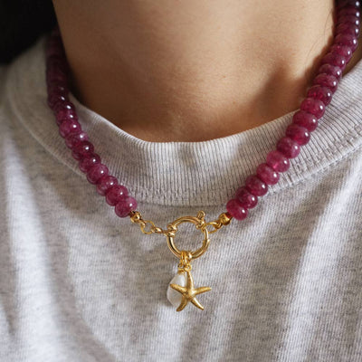 Hallie Necklace Ruby Rose