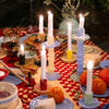 Lara Petit Candlestick - Yellow & Light Beige