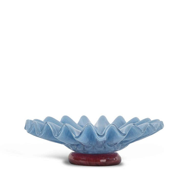 Lori Midi Bowl - Light blue and Bordeaux