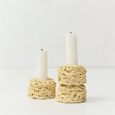 3 Noodle Candle Holders
