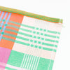 Wild Weave kitchen towel #12c in checkered check design by Foekje Fleur, seem detail