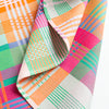 folds of Wild Weave kitchen towel #12c in checkered check design by Foekje Fleur, limited edition