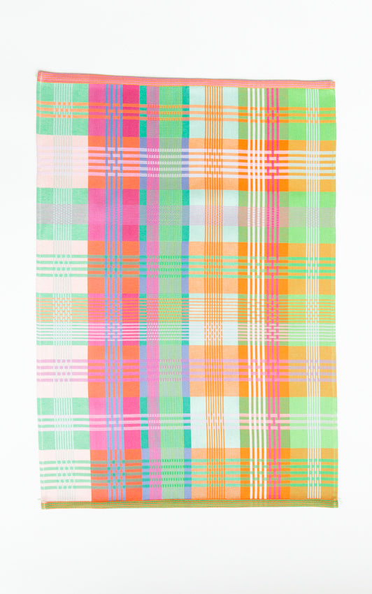 Wild Weave kitchen towel #12c in checkered check design by Foekje Fleur, limited edition
