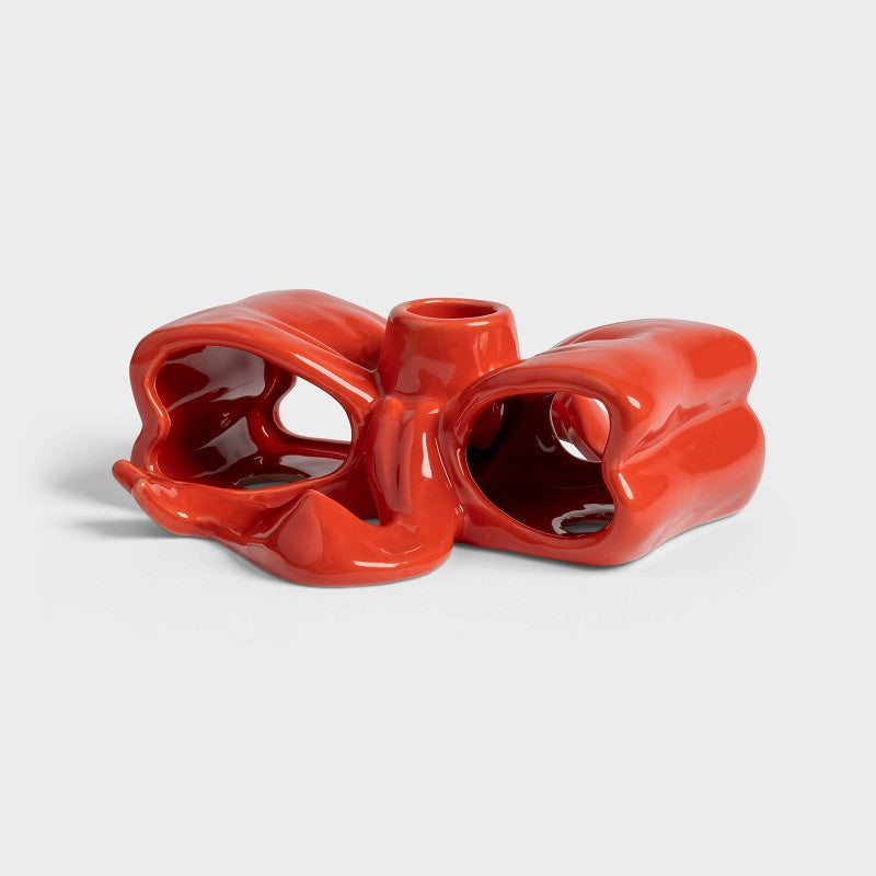 Red Ribbon Candle Holder