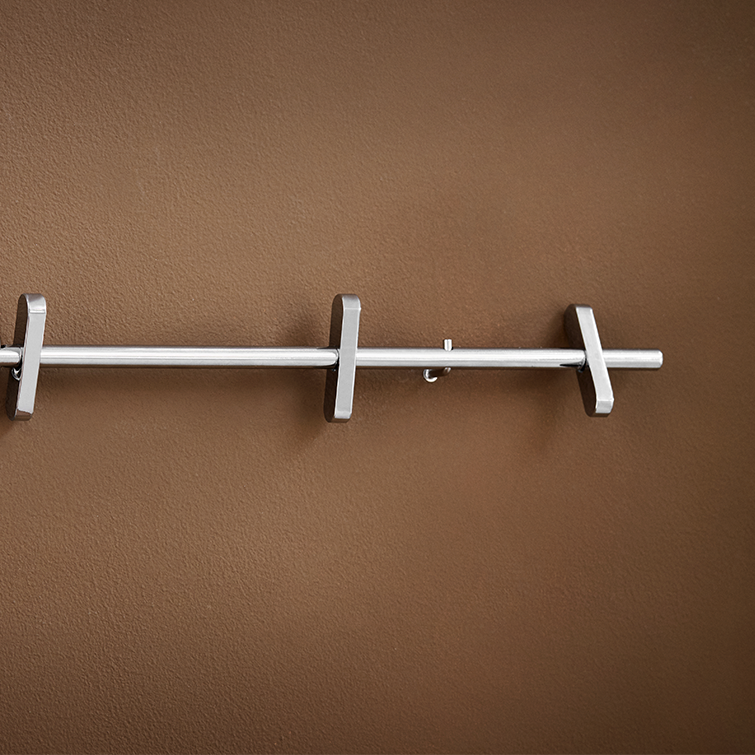 Elegant Chrome Coat Rack - Wandgarderobe verchromt, minimalist scandinavian design by Moebe - NAVE shop - online concept store
