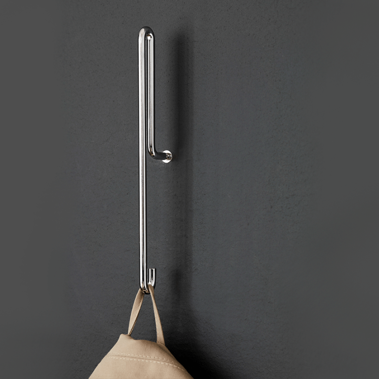 Elegant Loop Wall Hook chrome finish, minimalist Scandinavian Design by Moebe, Nave Shop, online concept store