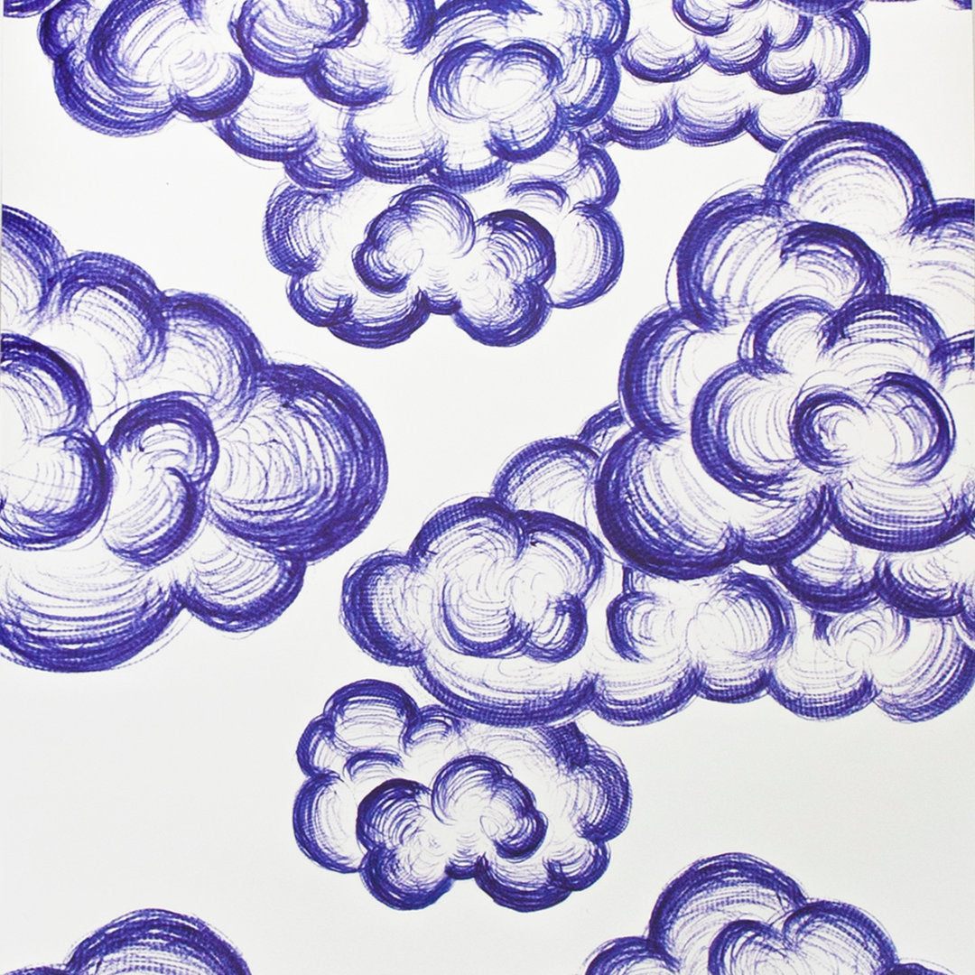 Cloud Doodle wallpaper by Studio DNKK, handmade wallpaper, Wandtapete, nave shop, online concept store