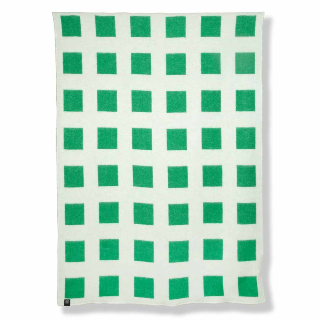 Wool Blanket "Gate" - CoopDPS collection by Nathalie Du Pasquier and George Sowden for ZigZagZürich, founding members of Memphis, New Zealand Wool woven in Italy