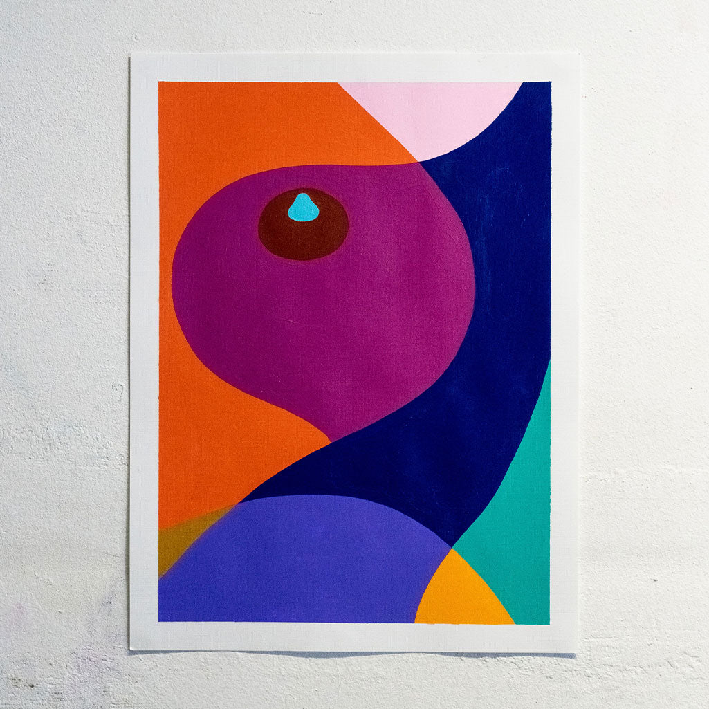 handpainted by Kristin Funken, Acrylic on paper, graphic art, nave shop, online concept store