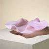 "Dansing" Dish Small - a glass serving dish by the designer Rikke Stenholt in an orchid pink shade, available at NAVE shop