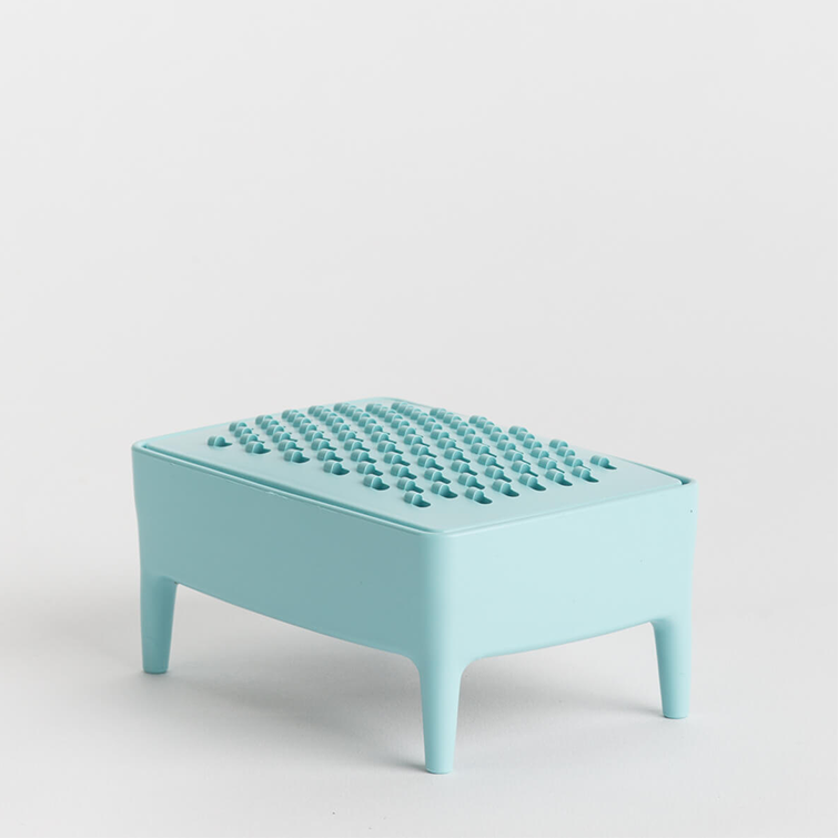 mint coloured Bubble Buddy; an eco friendly soap bar grater, made from recycled plastic by Foekje Fleur and Sea Shepherd, Nave Shop, online concept store