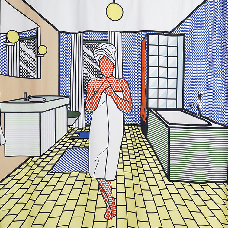 Roy'Ally Clean Artist Cotton Shower Curtain; designer Duschvorhang, plastic-free, bathroom, textile design, Nave Shop, online concept store