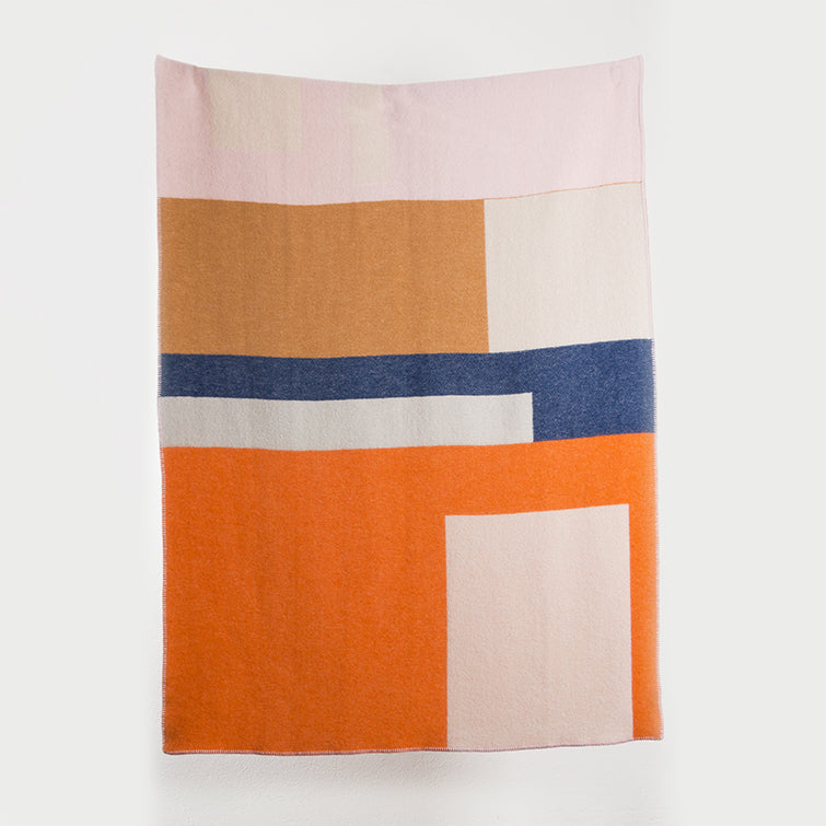 Bauhaused 2 Wool Blanket by Michele Rondelli & Sophie Probst; Designer Blankets, Bauhaus Design, New Zealand Wool, Nave Shop, online concept store