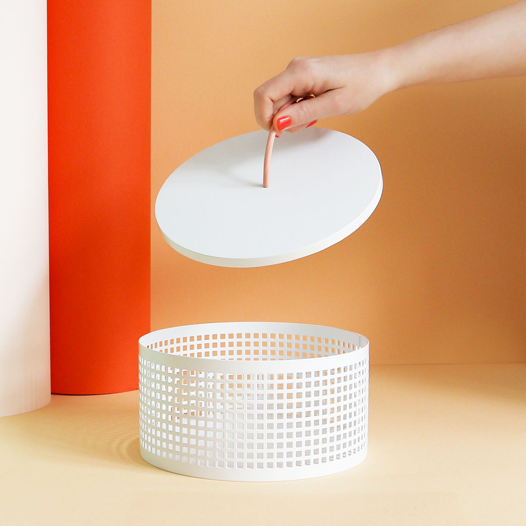Hat and Storage Box, Boîte Metal Boxes White; by OK Design, Nave Shop, online concept store