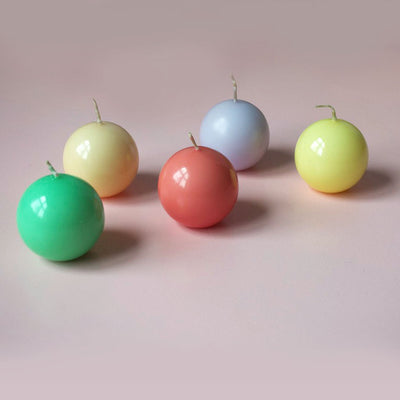 Bubble Candles - spherical candles in spring colours