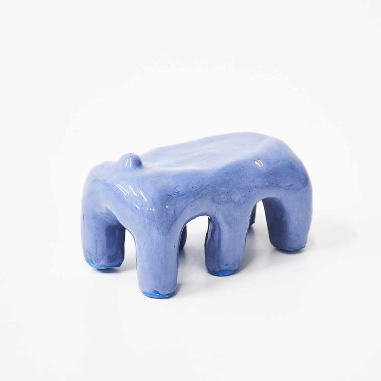 Incense holder with 6 legs, baby blue glaze by Siup Studio, handmade clay design