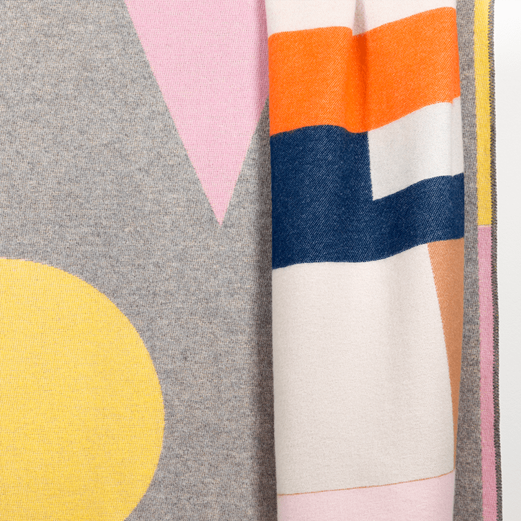 Bauhaused 2 Wool Blanket by Michele Rondelli & Sophie Probst; Designer Blankets, Bauhaus Design, New Zealand Wool, Nave Shop, online concept store
