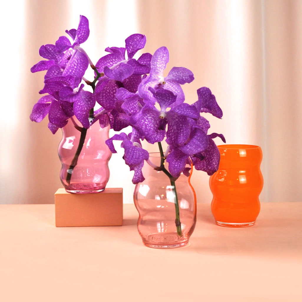 Mini Muse collection of crystal glass, bohemian vase by fundamental Berlin- available at nave shop - online concept store