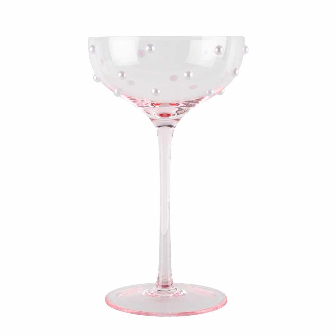 Drink Pearls Cocktail Glass - Pink