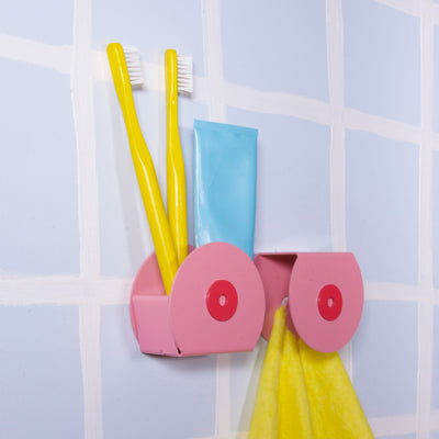"boob" small, wallmounted toothbrush holder - bathroom furnishings and accessories - nave shop - studio lecker 